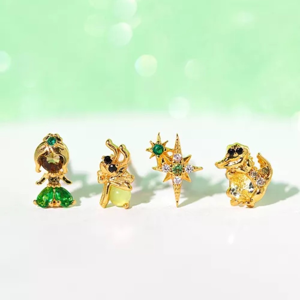 Disney’s The Princess and The Frog Earrings, Disney Princess Tiana Earrings Set